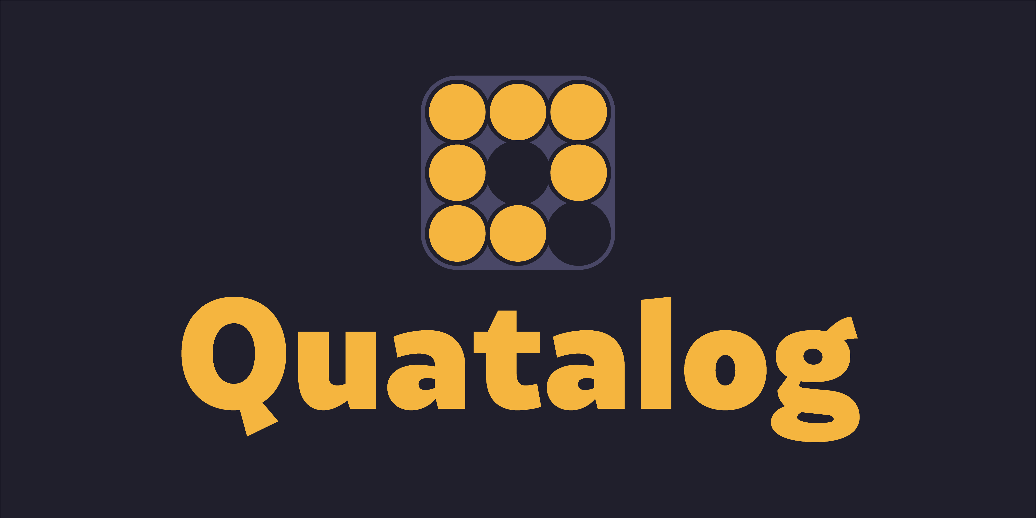 The Quatalog wordmark banner.